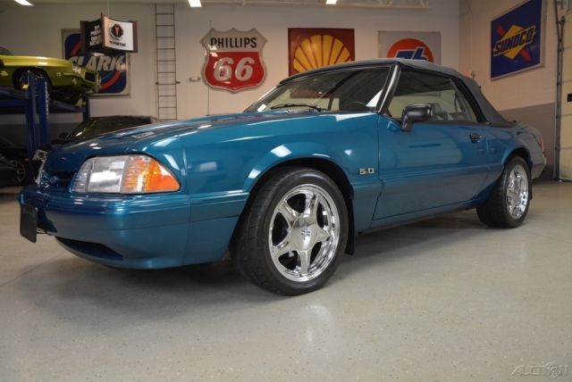 1993 ford mustang lx 5 liter convertible 19k miles mint survivor free shipping