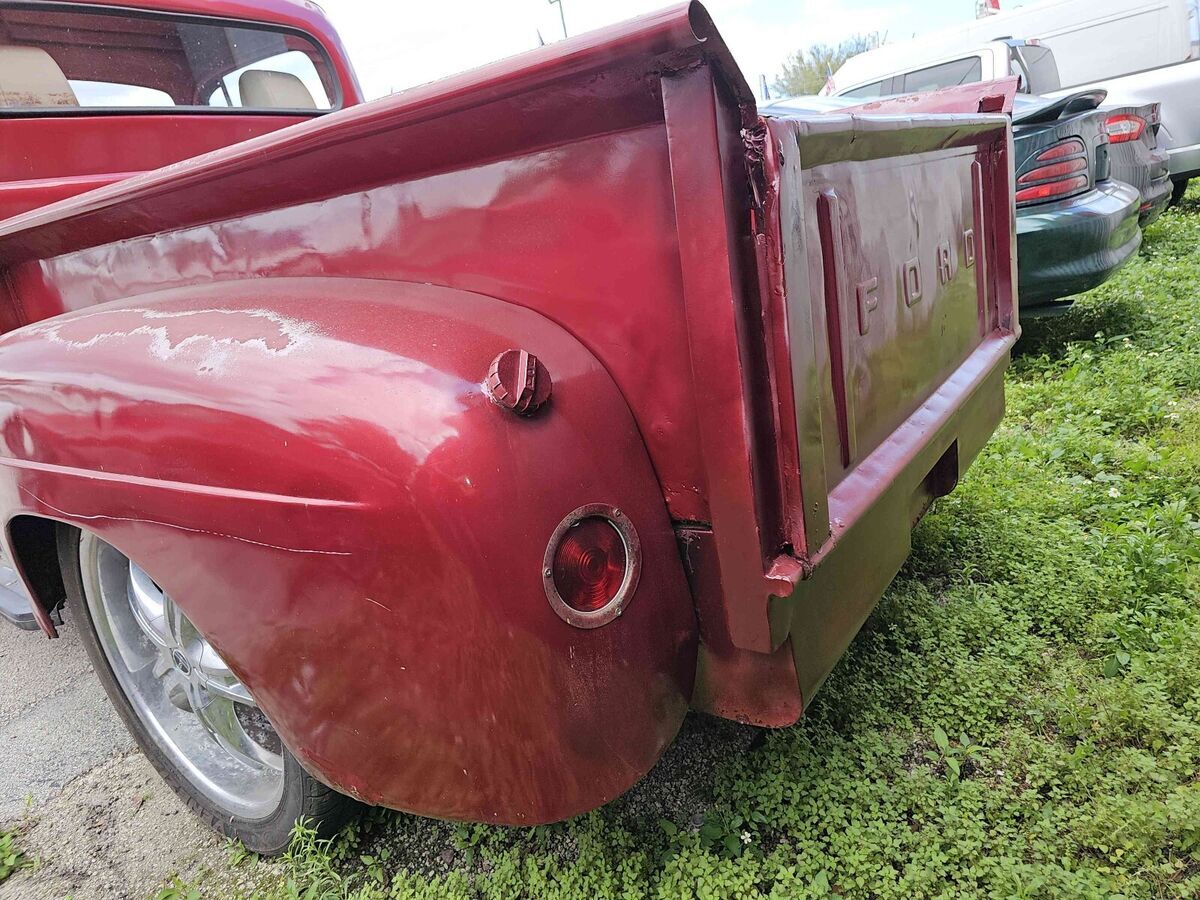 1951 ford f pickup red f1