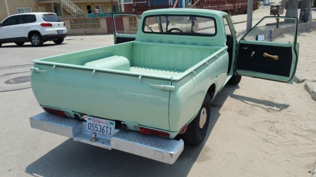 datsun 620 pickup truck vintage, green dream