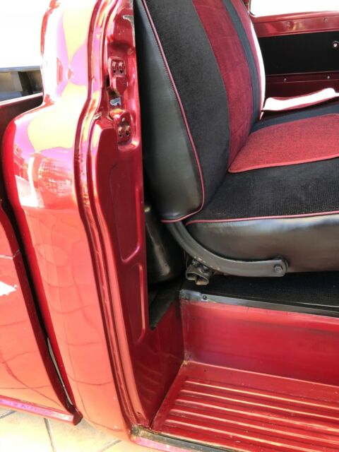 gmc pick up truck s series 100 - burgundy with creme stripes - interior burg/blk