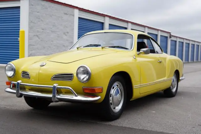 1971 yellow volkswagen karmann ghia, very low original miles!
