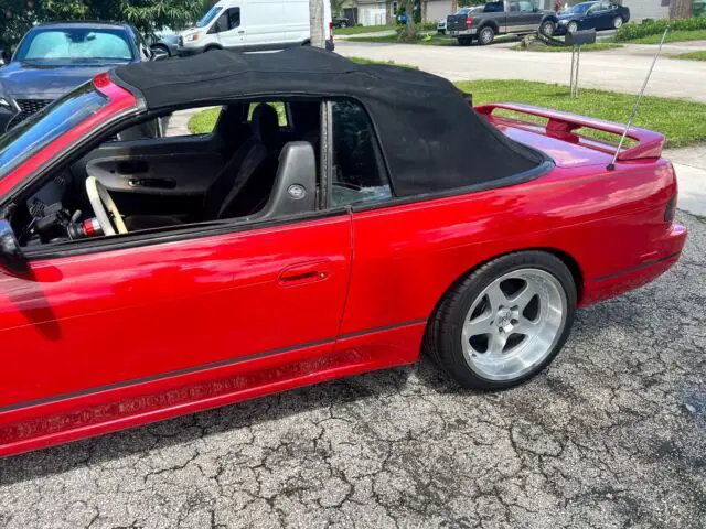 1993 nissan 240sx convertible red rwd manual se