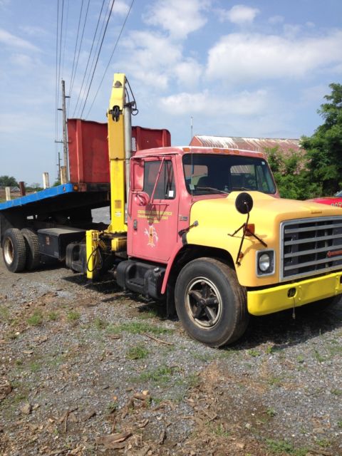 imt crane with dump flat bed