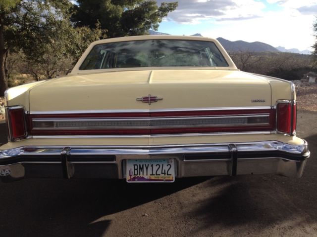 1978 lincol n town car - one owner - 53k miles yellow w/yellow interior clean