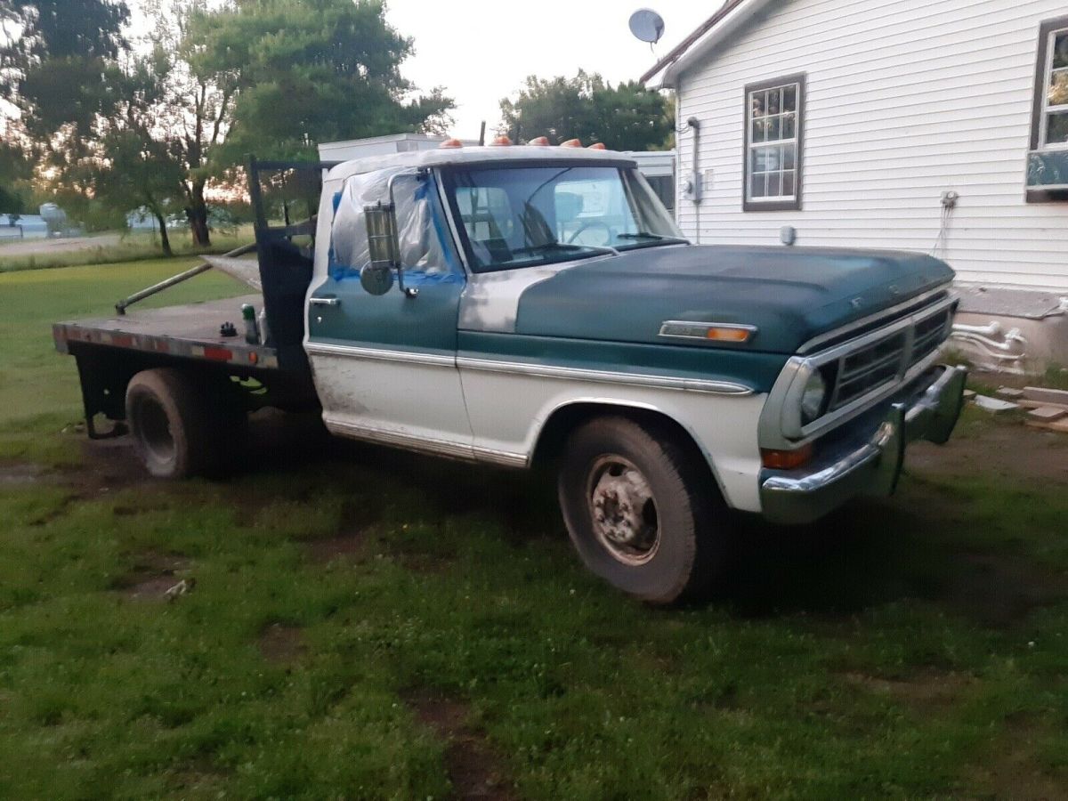 1971 ford f350 green rwd manual