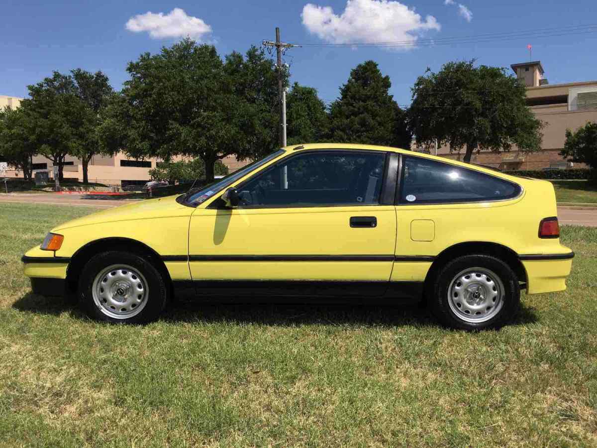 1991 honda crx hatchback yellow fwd automatic 84,540 original miles