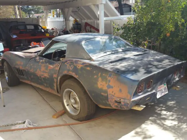 1968 chevrolet corvette convertible , california roadster 4-speed project