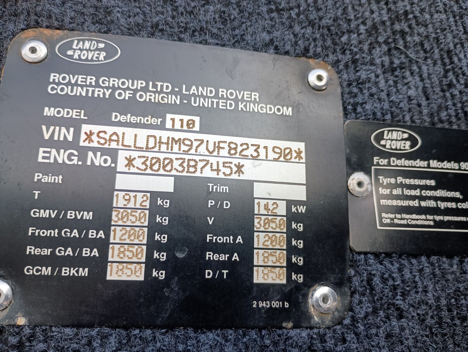 1997 land rover defender