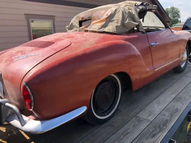 1960 volkswagen karmann ghia convertible red rwd manual