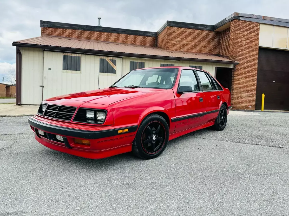 1987 dodge lancer hatchback red fwd manual es