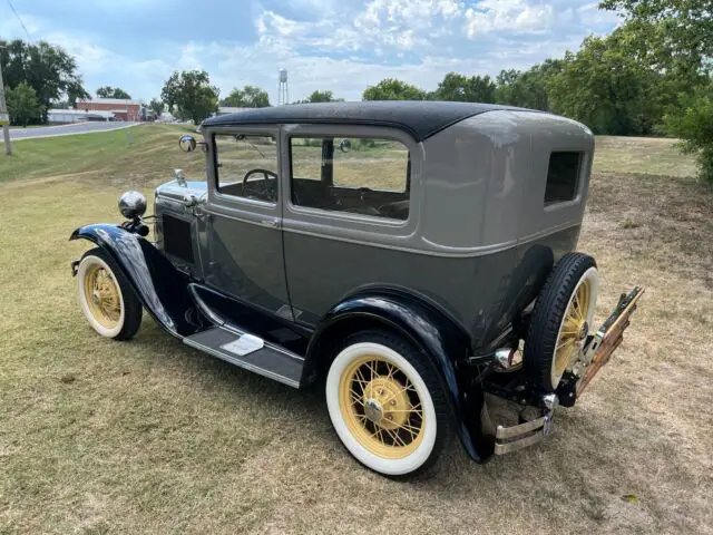 1930 ford model a sedan grey rwd manual