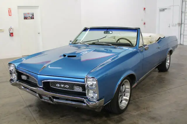 1967 pontiac gto 3702 miles blue convertible