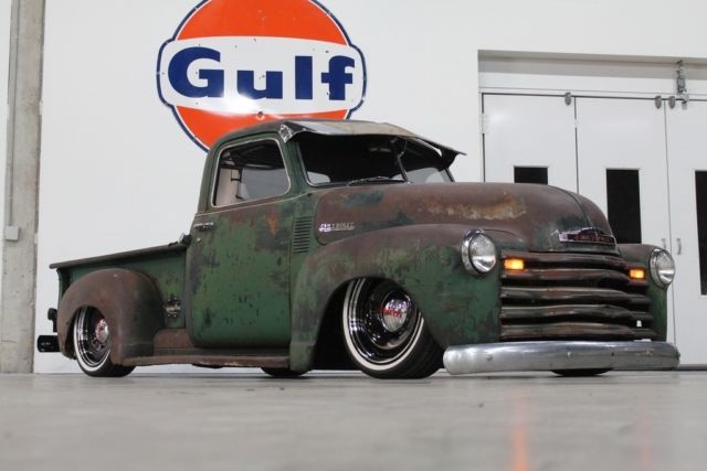 1950 chevy 3100 rat rod,restomod,ls1 v8,auto,pdb,ps,ac,air ride! patina,custom