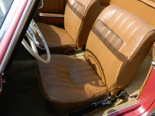 1957 mercedes benz 190sl roadster strawberry red db-543 cognac interior