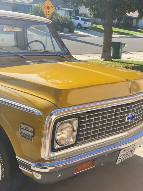 1971 chevrolet c-10 pickup yellow rwd automatic cheyenne