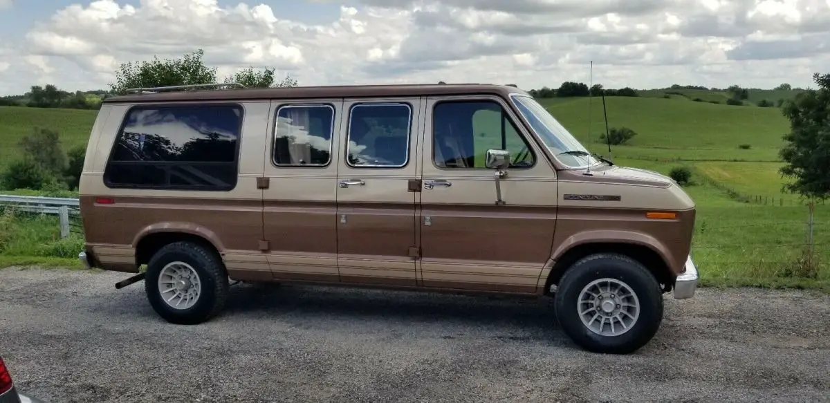 1985 ford e-150 econoline van brown rwd automatic e150 van