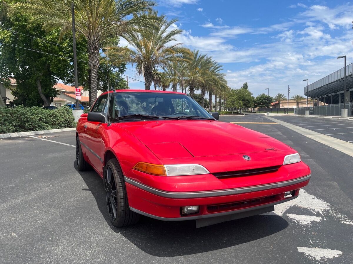 1991 mercury capri convertible red fwd manual xr2