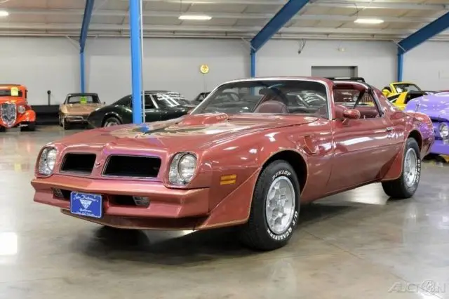 1976 trans-am 6.6l ws4 4-speed manual firethorn red t-tops air power windows 76