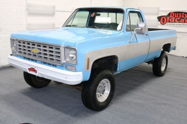 1976 blue runs drives body int good 454v8 3 spd!