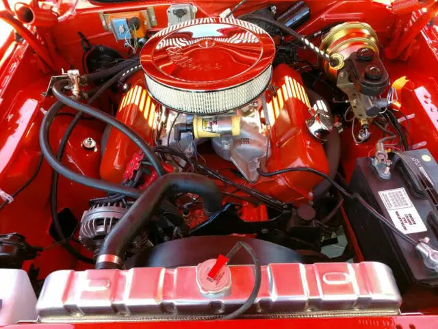 classic american muscle car beautifully restored to its original condition