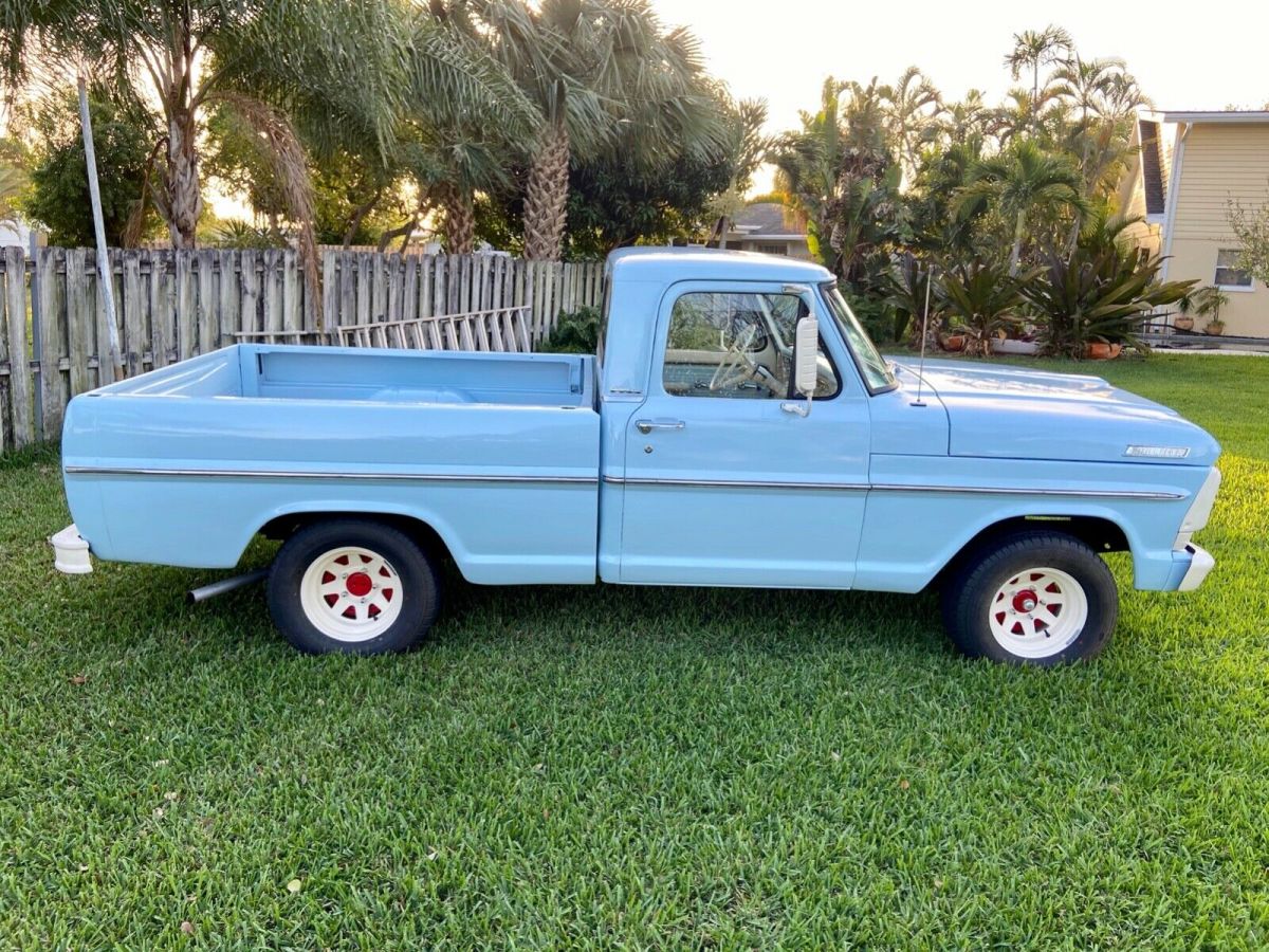 1967 ford f-100 short bed swb 300 inline 6 cyl f150 f1 hot rod manual 1968 1969