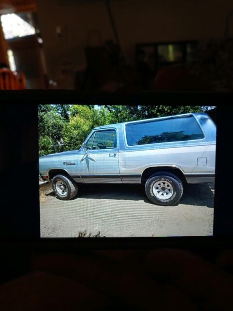 1987 dodge ramcharger suv blue 4wd automatic aw-100