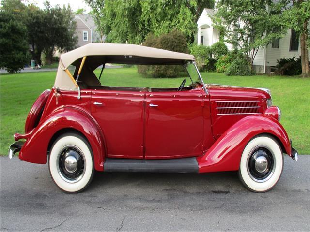 1936 ford phaeton sedan 15,140 miles burgandy convertible v8 manual