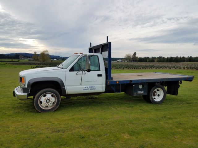 1993 3500 hd 1 ton flat bed 14x8 lumber bed