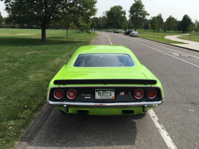 1972 plymouth cuda, numbers matching 340 & 4spd, restomod, sublime green!