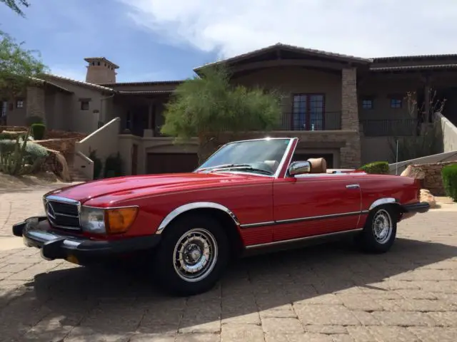 1984, red, mercedes, 380sl, convertible, palomino leather, classic, 560sl