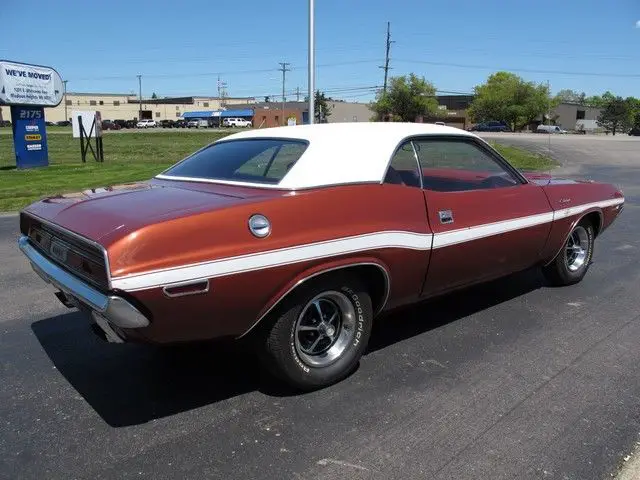 1970 dodge challenger rt 24010 miles burnt orange 2 door 383 automatic