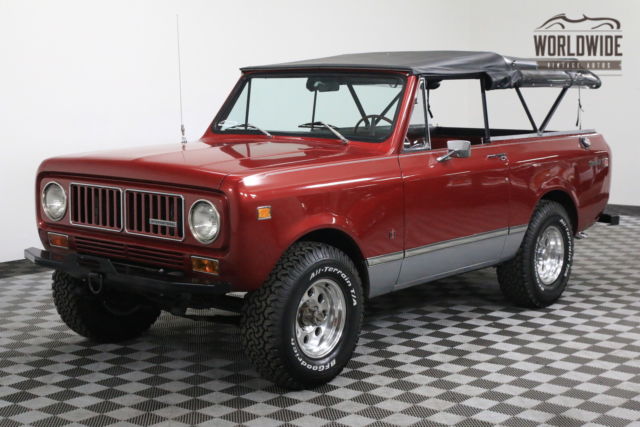 1973 red restored v8 rare scout convertible!