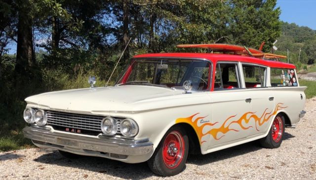 1961 rambler classic wagon-coolest car at the cruise-in