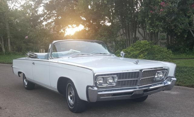 1965 imperial crown convertible ~ white with turquoise leather ~ drives great!