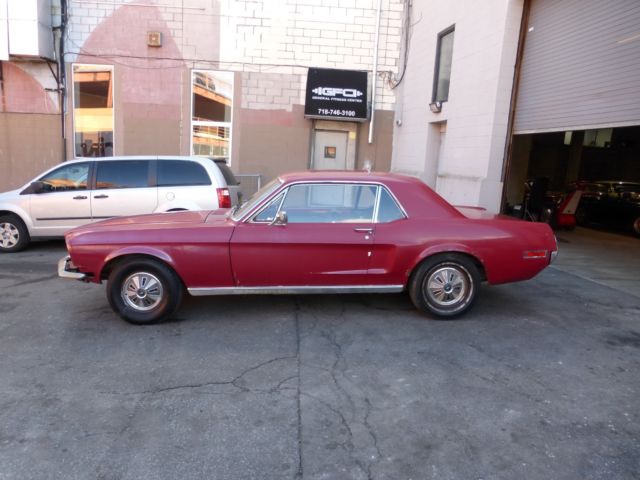 1968 mustang coupe 6 cylinder runs and drives for restoration