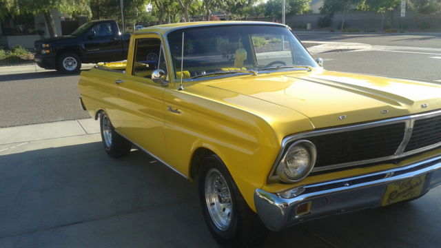 1965 viper yellow, ford ranchero (aka tweety)