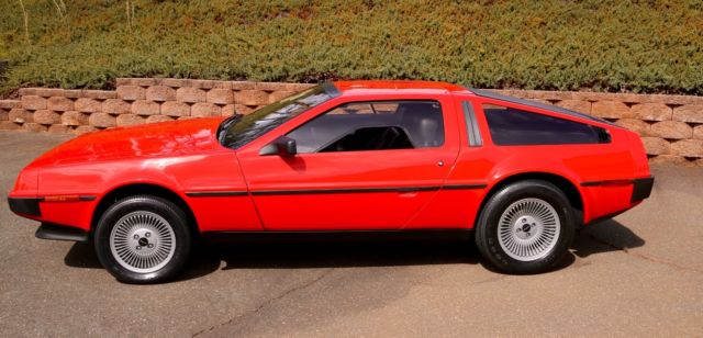 1981 delorean dmc-12 gullwing ferrari red 7,150 actual miles