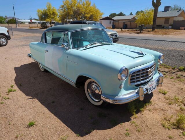 1955 rambler ambassador coupe blue rwd manual