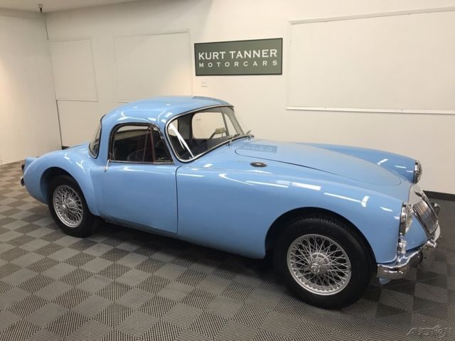 1960 mga 1600 mk1 coupe. iris blue ground-up restoration with only 85 test miles