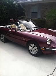 alfa romeo spider veloce rare vinaccia red 2dr sports car