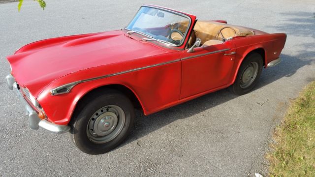 1968 triumph tr250 roadster, no title, working electric vehicle conversion. prop