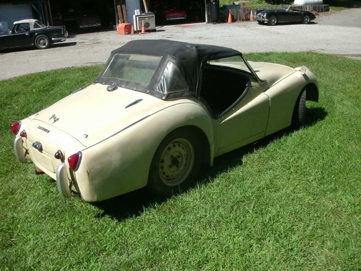 1957 triumph tr3 with hard top and overdrive trans . runs & drives no reserve