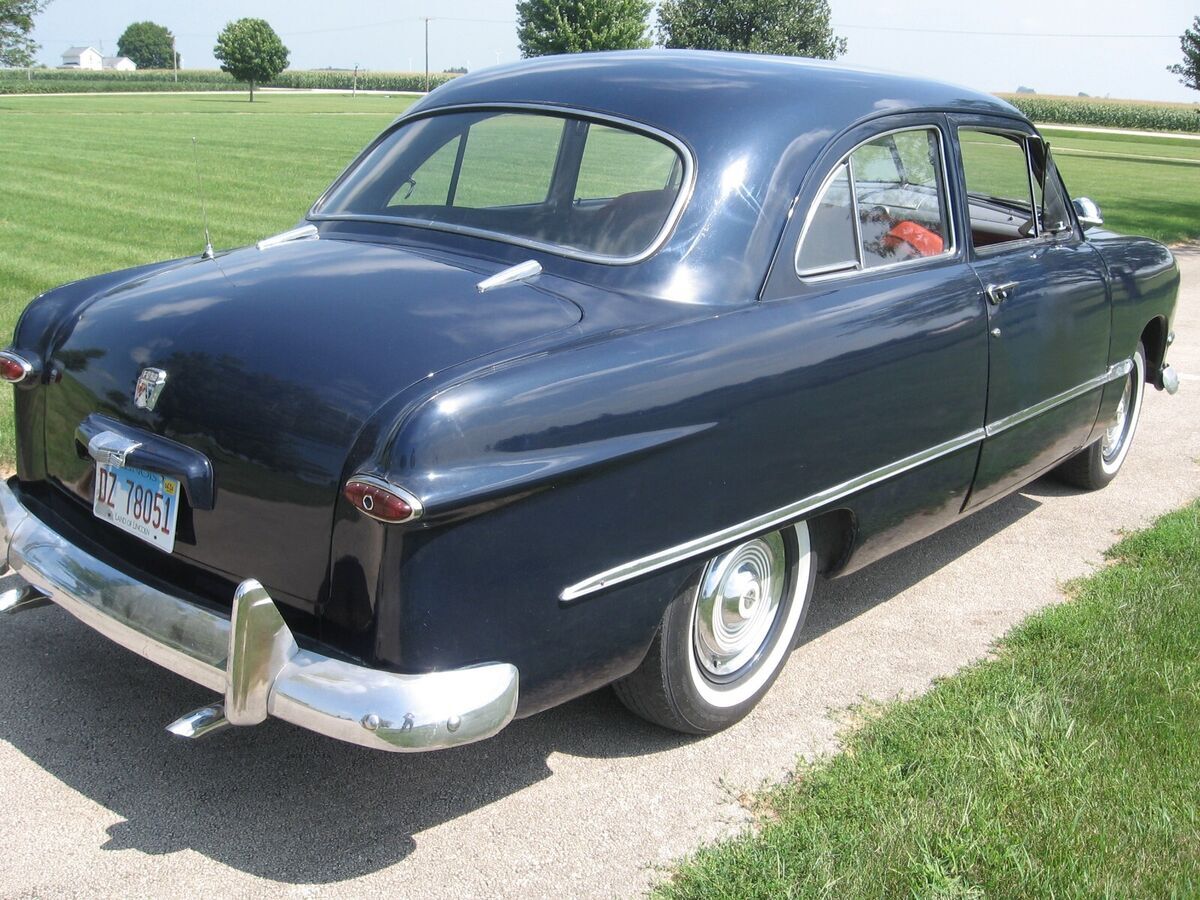 1950 ford custom 2 door flat head v 8 dual exhaust , mild custom,hot rod