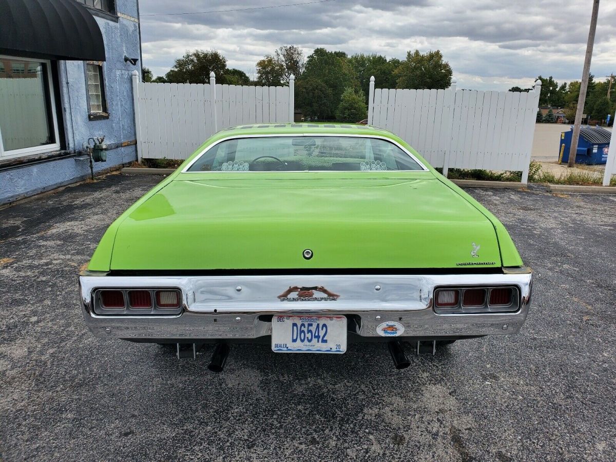 1973 plymouth satellite coupe green rwd automatic sebring