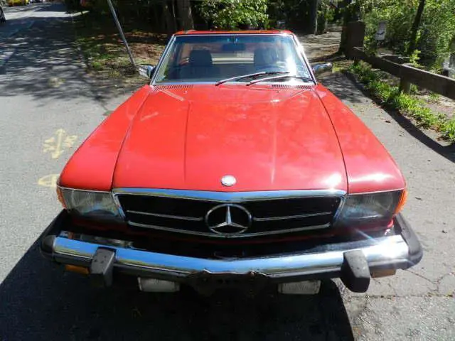 1984 mercedes-benz 380 series 380sl 73500 miles red conv 8 cylinder engine 3.8l/