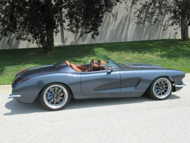 1959 chevrolet corvette 1777 miles dark grey pearl resto-mod 8 cyl 6 speed manu