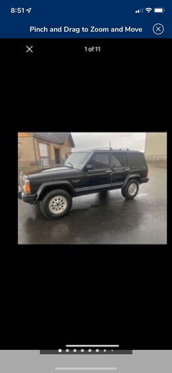 1986 jeep cherokee suv black 4wd manual laredo