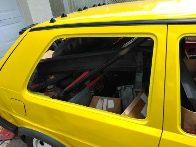 1985 volkswagen golf hatchback yellow fwd manual gti