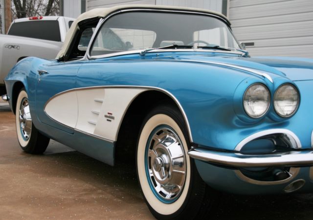 1961 corvette 245hp dual quad 3 speed manual very rare jewel blue
