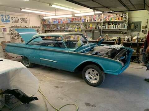 1960 ford galaxie coupe blue fwd manual